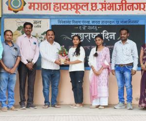 यशस्वी परंपरेला उजाळा,  मराठा हायस्कूलचा दहावीचा निकाल घवघवीत ; मुख्याध्यापकांनी केला गुणवंतांचा सत्कार 